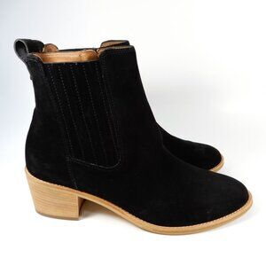 Paul Green Sante Zip Ankle Booties Size US 9 Black Suede Western NEW $520